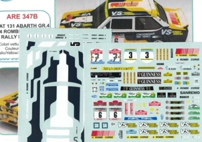 decal 1/43 FIAT 131 ABARTH Gr.4 "OLIOFIAT" RALLYE VARI 1981 Arena D347 - Immagine 1 di 2