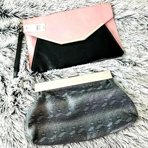 Lot of 2 Clutches New York and Company Handbag Purse Clutch Dress Formal Evening - Picture 1 of 8