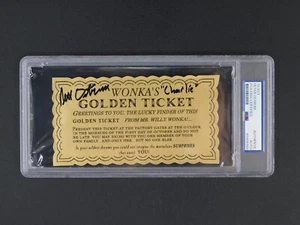 Peter Ostrum Signed Autographed Willy Wonka Golden Ticket Charlie Bucket PSA DNA - Picture 1 of 3
