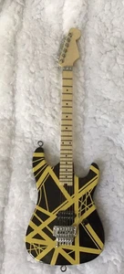NEW~EVH Bumblebee Eddie Van Halen Collectible Mini Guitar w/Stand~L🔥🔥K - Picture 1 of 13