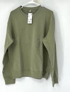 Uniqlo NWT Olive Green oversized Sweatshirt Women’s large Pullover - Picture 1 of 6