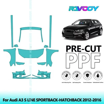  Paint Protection Film PPF For Audi A3 S Line Sportback-Haatchback 2012-2016 - Image 1 of 4