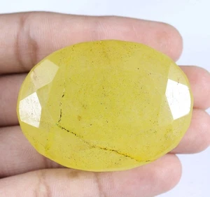 Pietra Preziosa Zaffiro Giallo Madagascar Ovale Naturale 322,30 Ct Offerta San Valentino - Foto 1 di 8