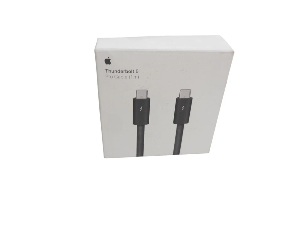GENUINE Apple Thunderbolt 5 Pro Cable (USB-C) (1m) MC9C4AM/A - Black - Image 1 of 1