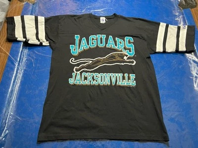 Camisa De Colección Jacksonville Jaguars Para Hombre L/XL 1993 LOGO 7 Logo Prohibido Negra 0985 Foto 1 de 4