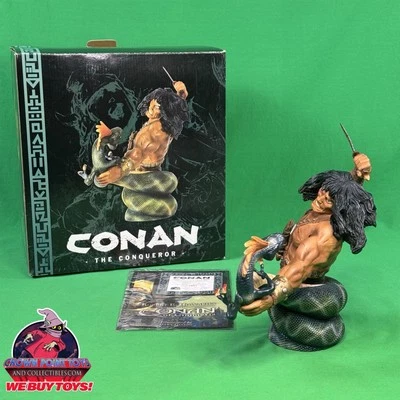Dark Horse Deluxe CONAN El Conquistador Estatua Busto Lucha Serpiente Jeffrey Scott Foto 1 de 4