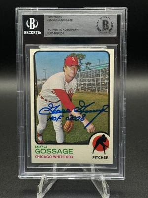 1973 Topps #174 Goose Gossage Signed Rookie ⚾️ HOF 🔥 Beckett Authentic Auto - Image 1 of 4
