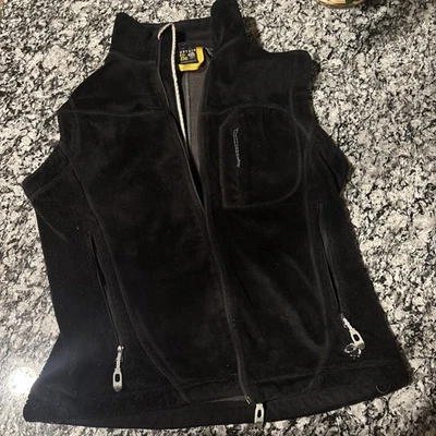 Chaleco polar súper suave Mountain Hardwear cremallera completa negro sin mangas M Foto 1 de 3