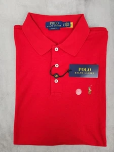 Polo Ralph Lauren vestibilità classica soft touch rossa polo uomo taglia large nuova - Foto 1 di 10