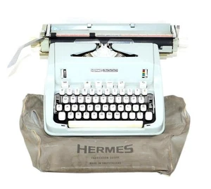 Hermes 3000 Swiss-Made tragbare Schreibmaschine von Paillard mit Deckel Vintage gebraucht JP - Bild 1 von 8