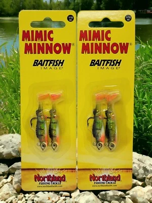 Northland Mimic Minnow holográfico macio poleiro isca imagem 1/32 oz (pacote com 4) - Imagem 1 de 4