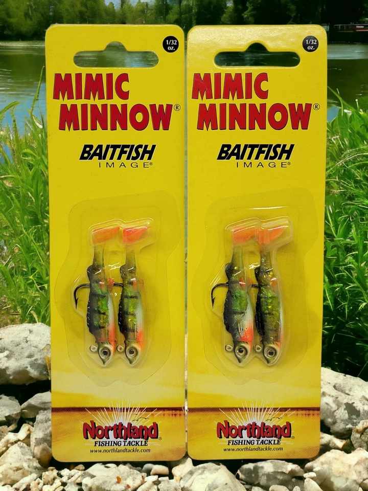 Lot 3 Northland Tackle MM1-23 Mimic Minnow Perch Shad 1/32 Ounce Lure (2 Pack)