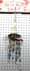 BoneHeadz Hand Painted Wind Chaser, Real Skull, Wood Beads, Beach Glass & More! - Picture 1 of 4