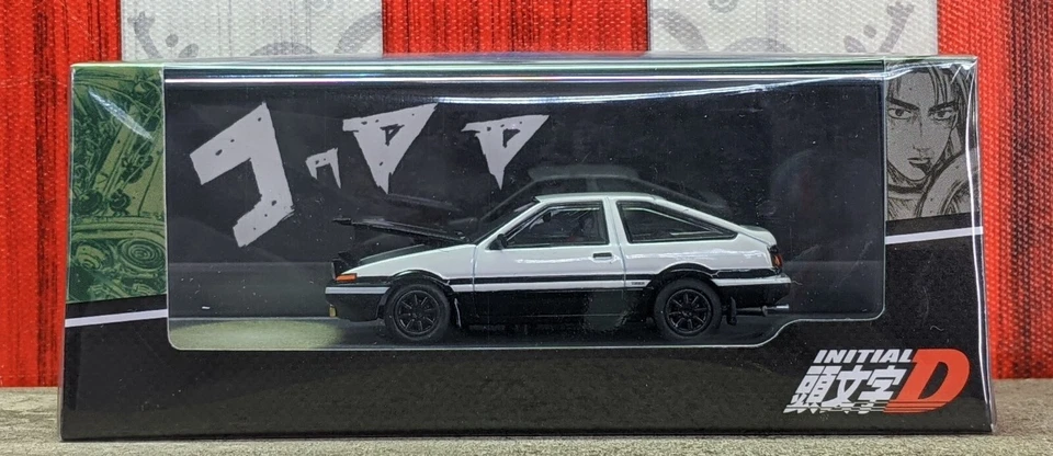 1/64 HOBBY JAPAN INITIAL D TOYOTA SPRINTER TRUENO AE86 WHITE & BLACK HJ641052DD