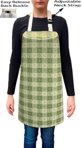 Handmade Heart Check Waterproof PVC Coated Wipe Clean Aprons - Code: C10-6 - Picture 1 of 2
