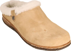 Zuecos de piel Earth Elena para mujer clima frío medianos de gamuza natural talla 9,5 - Imagen 1 de 5