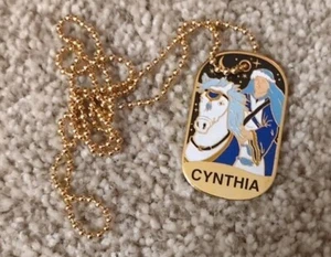 1996 Arabian Nights - Metal Pendant / Dog Tag - "Cindy" Name On It - Picture 1 of 2