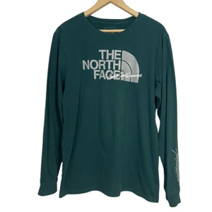 Camiseta gráfica manga larga North Face para hombre talla L verde logotipo camping al aire libre - Imagen 1 de 9