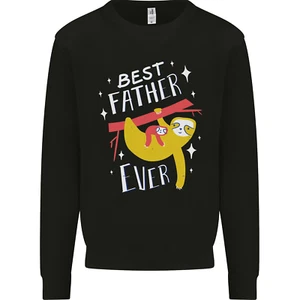 Fathers Day Funny Sloth Dad Daddy Mens Sweatshirt Jumper - Picture 1 of 31