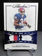 2022 Flawless Thurman Thomas Sapphire Legendary Materials Dual Patch 5/5 - Bills