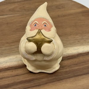 STAR JOY GREG HAUSMAN ORIGINAL, SIGNED FOLK ART "CATCH A FALLING" SANTA #332 - Picture 1 of 6