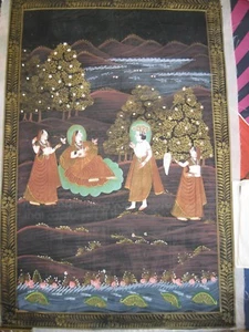 Hermosa pintura a mano sobre seda - Imagen 1 de 12