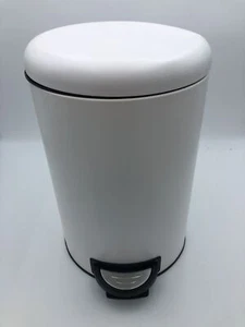 WENKO Leman Treteimer 12L, Weiß, Easy-Close, Stahl, Küche/Badezimmer - Bild 1 von 7