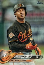 #131 Jonathan Schoop Baltimore Orioles 2018 Topps Series 1 Baseball Card EAX