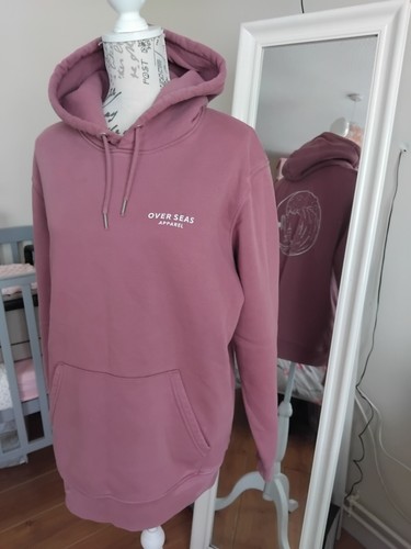 VETEMENTS Felpa con cappuccio Overseas Apparel rosa scuro L