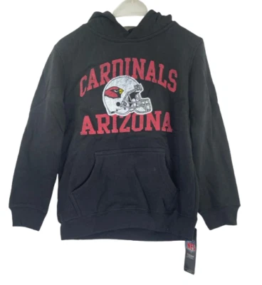 Outerstuff Boys Arizona Cardinals Pullover Hoodie-Black, Medium 10/12 - Image 1 of 4