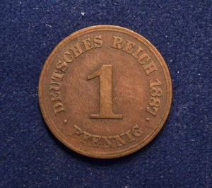 1887-F Germany 1 Pfennig World Coin - Picture 1 of 2