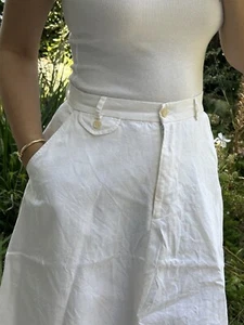 Ralph Lauren Blue Label Skirt Vintage 12 100% Linen “guaranteed To Wrinkle” USA - Picture 1 of 14