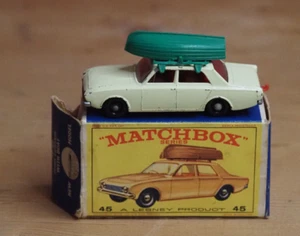 Matchbox Lesney No 45, Ford Corsair mit Boot (Gebraucht mit Original Box) - Afbeelding 1 van 8