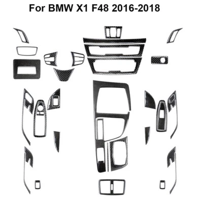 Kit de cubierta interior completo de fibra de carbono 32 piezas para BMW X1 F48 2016-2018 Foto 1 de 4