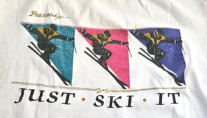 Vintage 90s Breckenridge Colorado Just Ski It Art T Shirt XL Single Stitch - Picture 1 of 8