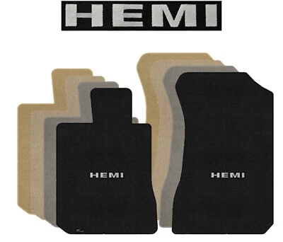 Alfombrillas delanteras Lloyd Velourtex para Dodge Colt '84-91 con Hemi plateado sobre negro Foto 1 de 4