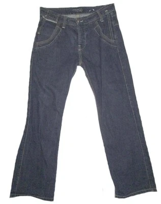 Vintage Second Hand Hombre Firetrap Vaqueros Black Seal Dark Azul Lässig W32 L30 - Imagen 1 de 2