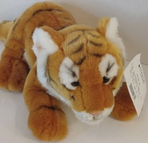 Peluche FAO Schwarz 12 pulgadas Tiger Cub ~ naranja blanco y negro  - Imagen 1 de 11