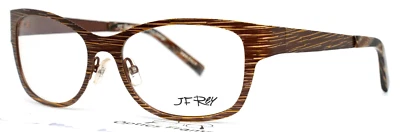 JF REY JF2470 9255 Brown/Guilded Womens Cat Eye Full Rim Eyeglasses 53-17-125 - Image 1 of 4