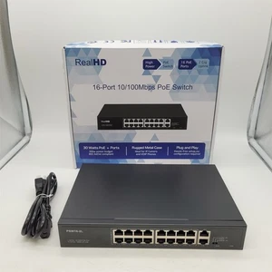 Commutateur PoE Real HD 16 ports, 16 ports PoE + 100 Mbps - Photo 1/4