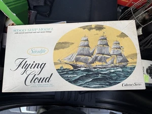 Scientific 13 3/4" Wood Flying Cloud Full Rigged Clipper Ship Model Kit #167 NIB - Picture 1 of 3