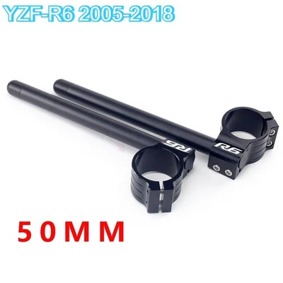 For Yamaha YZF-R6 2005-2018 YZF R6 Motorcycle Adjustable Clip-On Handlebar 50MM - Image 1 of 4