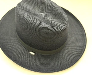MÜTZE FEDORA The Lawman Original Milan Herren Stroh Marineblau 6 5/8 Neu ohne Etikett - Bild 1 von 6