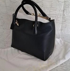 Chloe Hand Bag Tote Purse Leather Black Gray Authentic - Picture 1 of 24
