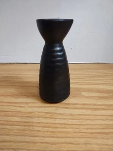 Vintage Pottery Brown Matte & Glossy Clay Minimalist Design Flower 4.5” Bud Vase - Picture 1 of 6