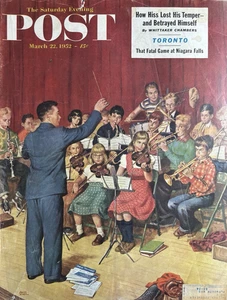 Amos Sewell Saturday Evening Post School Orchestra Original Cover Only 1952 - Picture 1 of 1