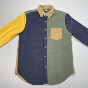 Todd Snyder Shirt Medium Corduroy Button Up Color Block Long Sleeve Tailored - Picture 1 of 14