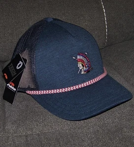 NEW PUKKA Polyester Mesh Rope Cap Hat SHINNECOCK HILLS GOLF CLUB Blue Adjustable - Picture 1 of 8