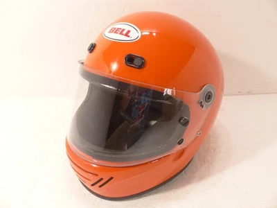 Vtg. BELL RS III Orange Snell Full Face Formula Motorcycle Helmet XL 7 1/2-7 5/8 - Image 1 of 4