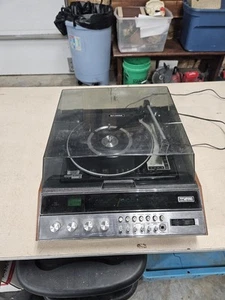 Vintage Sylvania BSR Turntable/Reciever Record Player Woodgrain Cabinet, MS-2726 - Picture 1 of 11